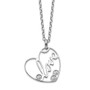 Sterling Silver CZ Love Heart Necklace