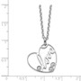 Sterling Silver CZ Love Heart Necklace