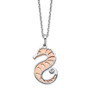 Sterling Silver Rose-tone Seahorse w/ 2in ext. Necklace
