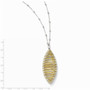 Leslie's Sterling Silver Gold-tone 24k Flash Plated Necklace w/2inext