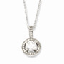 SS Rhodium-Plated CZ Brilliant Embers Necklace