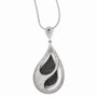 Sterling Silver & CZ True Fire Teardrop Necklace