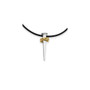Sterling Silver & Gold Plated No Greater Love Nail 16in Necklace