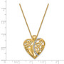 Sterling Silver & Gold-plated CZ Angel of Love 18in Necklace