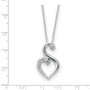 Sterling Silver & CZ Journey of Friendship 18in Necklace