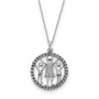 Sterling Silver Antiqued Knitted Together By Love 18in Necklace