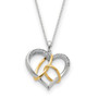 Sterling Silver & Gold-plated CZ To Have And To Hold 18in Necklace