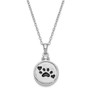 Sterling Silver Enameled Paw Print Ash Holder 18in Necklace