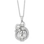 Sterling Silver CZ Family of 4 Gathering 18in. Necklace