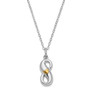 Sterling Silver Gold-tone Infinite Love Ash Holder 18in. Necklace