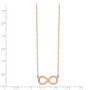 14K Rose Polished Infinity Necklace