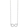 14K White Polished Infinity Necklace