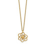 14K Polished Flower w/2 in ext Necklace