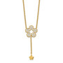 14K Flower CZ Necklace