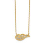 14K Angel Wing CZ with 2IN EXT Necklace