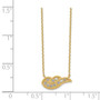 14K Angel Wing CZ with 2IN EXT Necklace