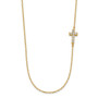 14K Small Cross CZ with 2IN EXT Necklace