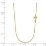 14K Small Cross CZ with 2IN EXT Necklace