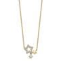 14K Stars CZ Dangle with 2IN EXT Necklace