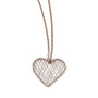 Stainless Steel Wired Pink IP-plated Heart Polished Necklace