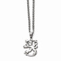 Stainless Steel Polished Lion w/2in ext. Necklace