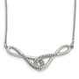 Stainless Steel Polished Infinity Symbols with CZs Necklace