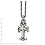 Stainless Steel Antiqued Cross Necklace