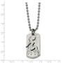 Stainless Steel Girl Dog Tag 22in Necklace