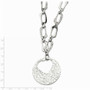 Stainless Steel Heart Cutout Pendant with 2 inch ext Necklace