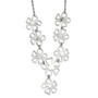 Stainless Steel Polished Flowers 18in Y Necklace