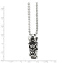 Stainless Steel Antiqued Dragon Head Pendant Necklace