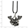 Stainless Steel Antiqued Skulls Necklace