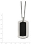 Titanium Polished w/Black Carbon Fiber Inlay 24in Necklace