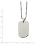 Tungsten Polished Dog Tag 22in Necklace