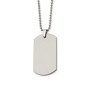 Tungsten Polished Dog Tag 24in Necklace