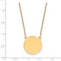 14k Plain .018 Gauge Circular Engravable Disc 18 Necklace