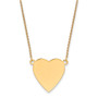 14k Plain .018 Gauge Heart Engravable Disc 18 Necklace