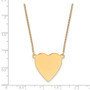 14k Plain .018 Gauge Heart Engravable Disc 18 Necklace