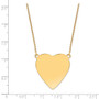 14k Plain .018 Gauge Heart Engravable Disc 18 Necklace