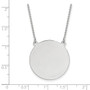 14k White Gold Plain .018 Gauge Circular Engravable Disc 18 Necklace