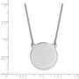 14k White Gold Plain .027 Gauge Circular Engravable Disc 18 Necklace