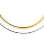 14k 5mm Reversible White & Yellow Domed Omega Necklace