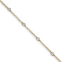 14k Two-tone Polished and D/C Fancy Beaded 7.5in Bracelet