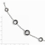 Stainless Steel Grey Glass Polished Bracelet