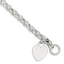 Sterling Silver Heart Toggle Bracelet