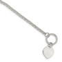 Sterling Silver Heart Toggle Bracelet