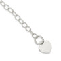 Sterling Silver Toggle Link Heart Bracelet