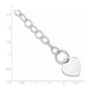 Sterling Silver Toggle Link Heart Bracelet