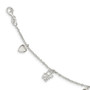 Sterling Silver Heart & Love Charm Bracelet