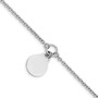 Sterling Silver Rhodium-plated with 1in ext. Bracelet